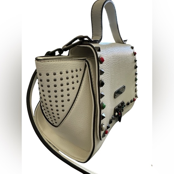 Nicole Lee Multicolor Studded White Crossbody Bag - Picture 2 of 14